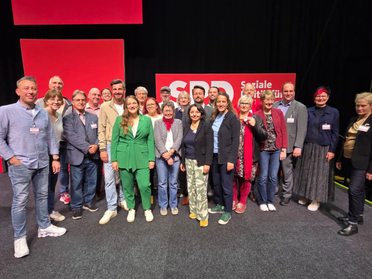 Mitglieder des Bezirks Schwabens auf dem Landesparteitag